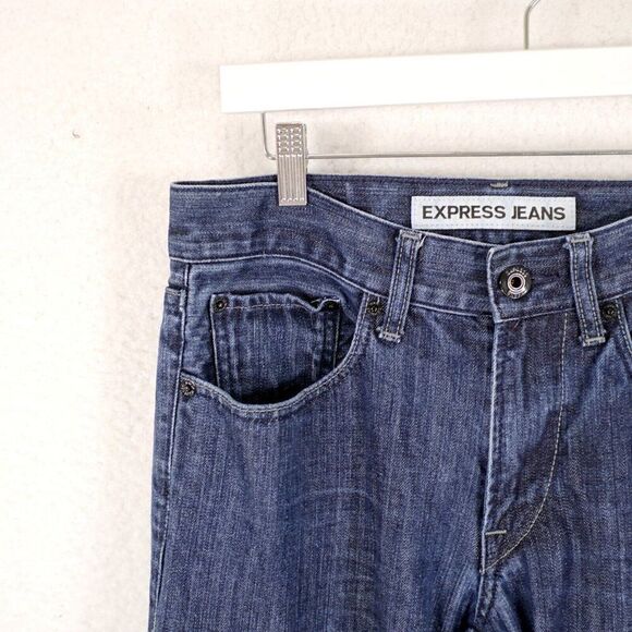 Express Rocco Slim Fit Bootcut Blue Denim Low Rise Jeans 31/29‎ Tagged 30/30 - Picture 4 of 13